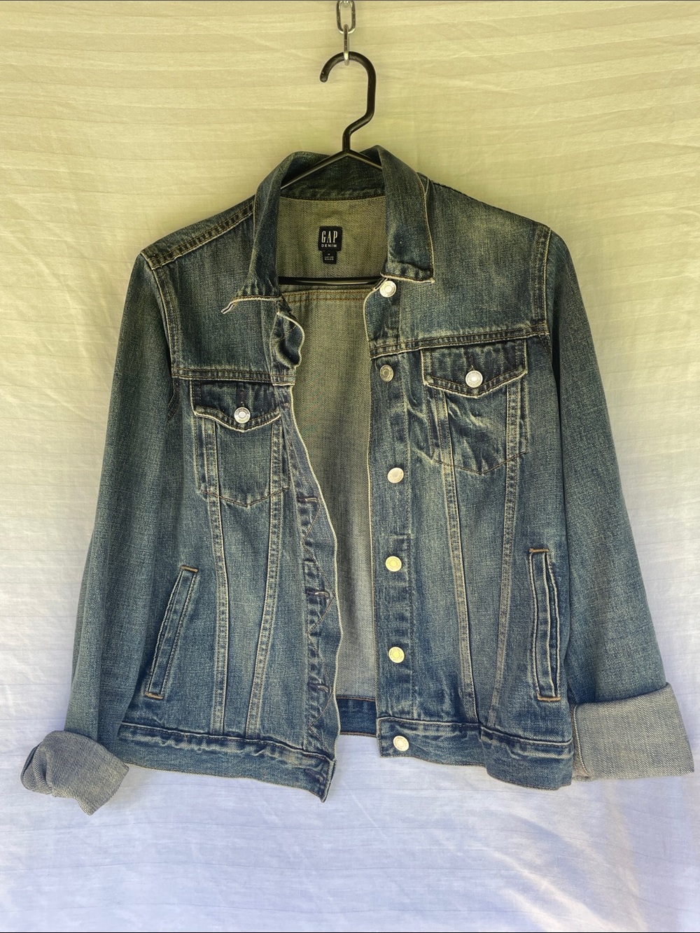 GAP Medium Blue Washed Denim Jacket